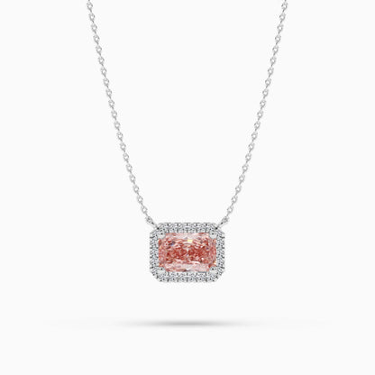 Orange diamond necklace