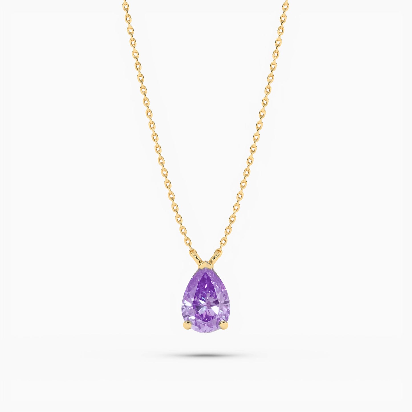 purple stone necklace​ in gold plated
