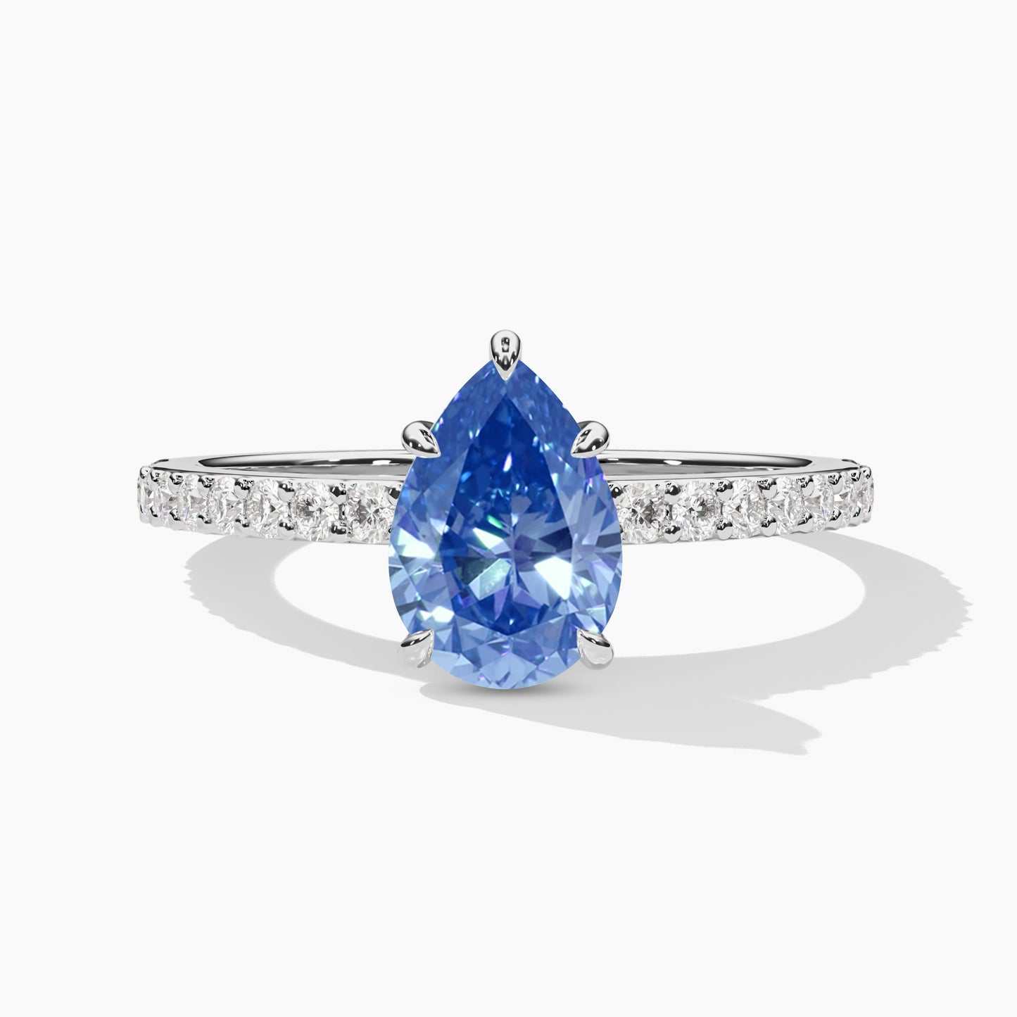 blue pear women's diamond ring price