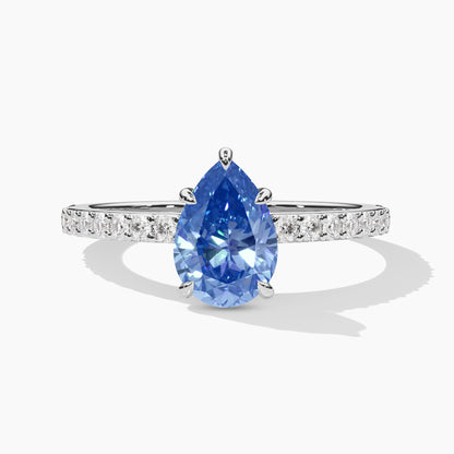 blue pear women's diamond ring price