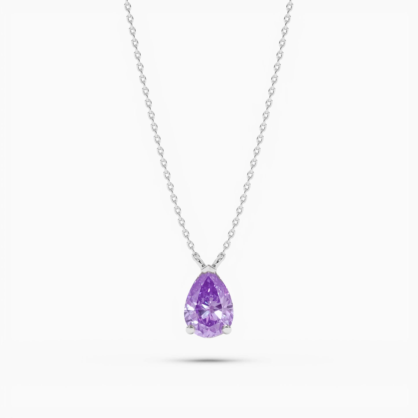 purple necklace for women​ in pear shape