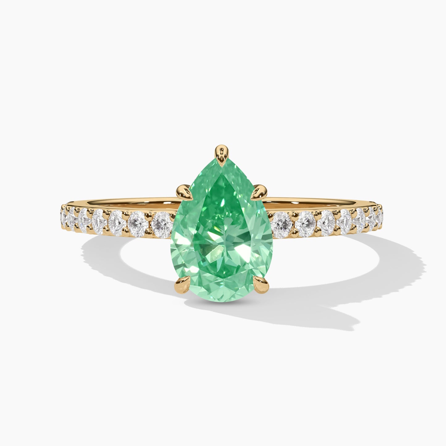 Yellow gold plated silver ring