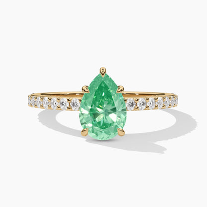 Yellow gold plated silver ring
