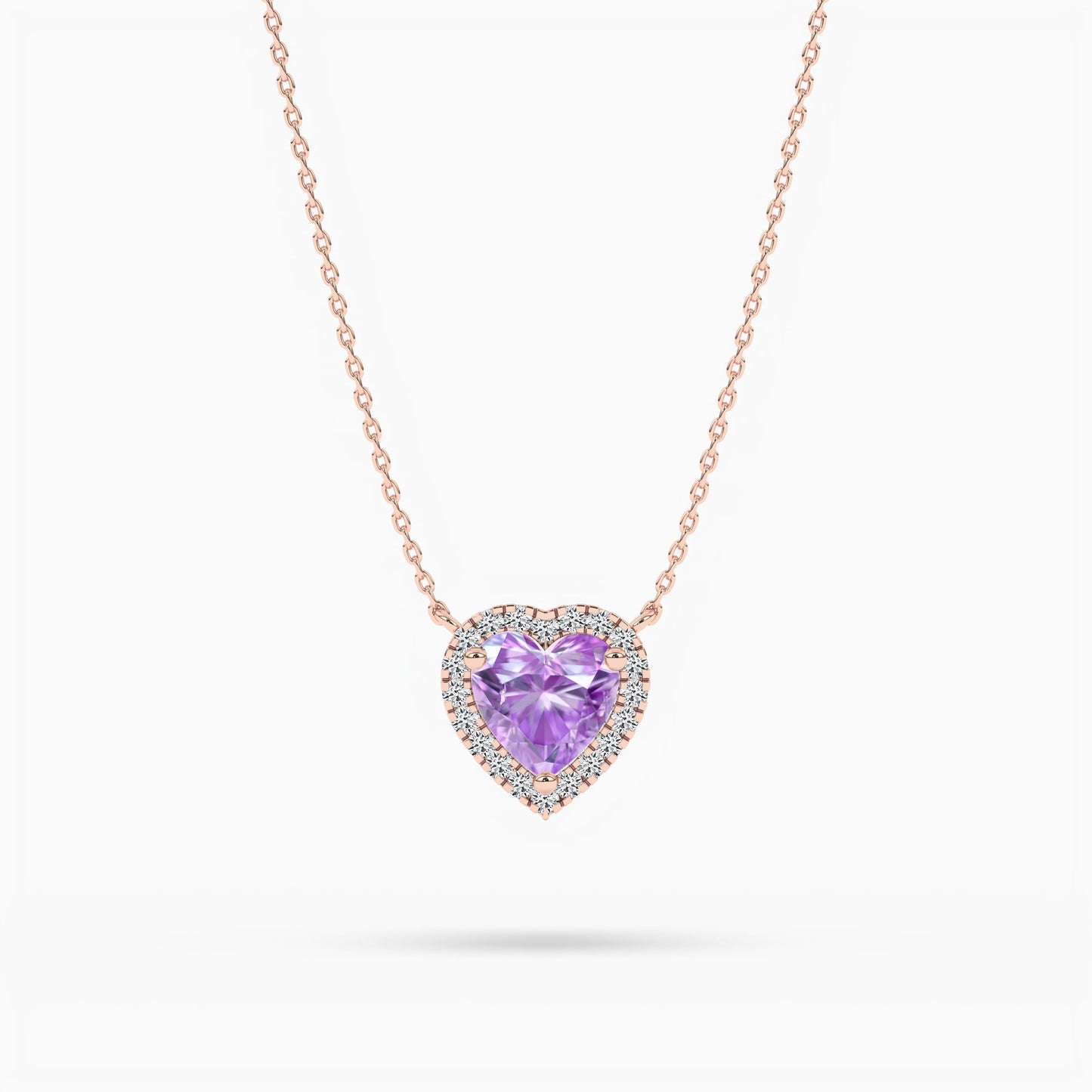 purple diamond pendant necklace