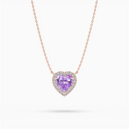 purple diamond pendant necklace