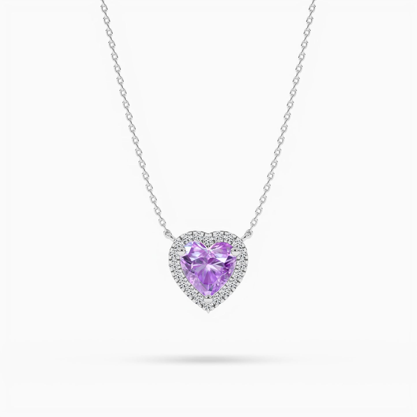 Purple diamond pendant