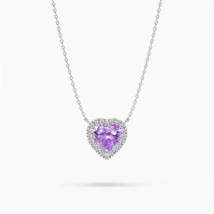 Purple diamond pendant