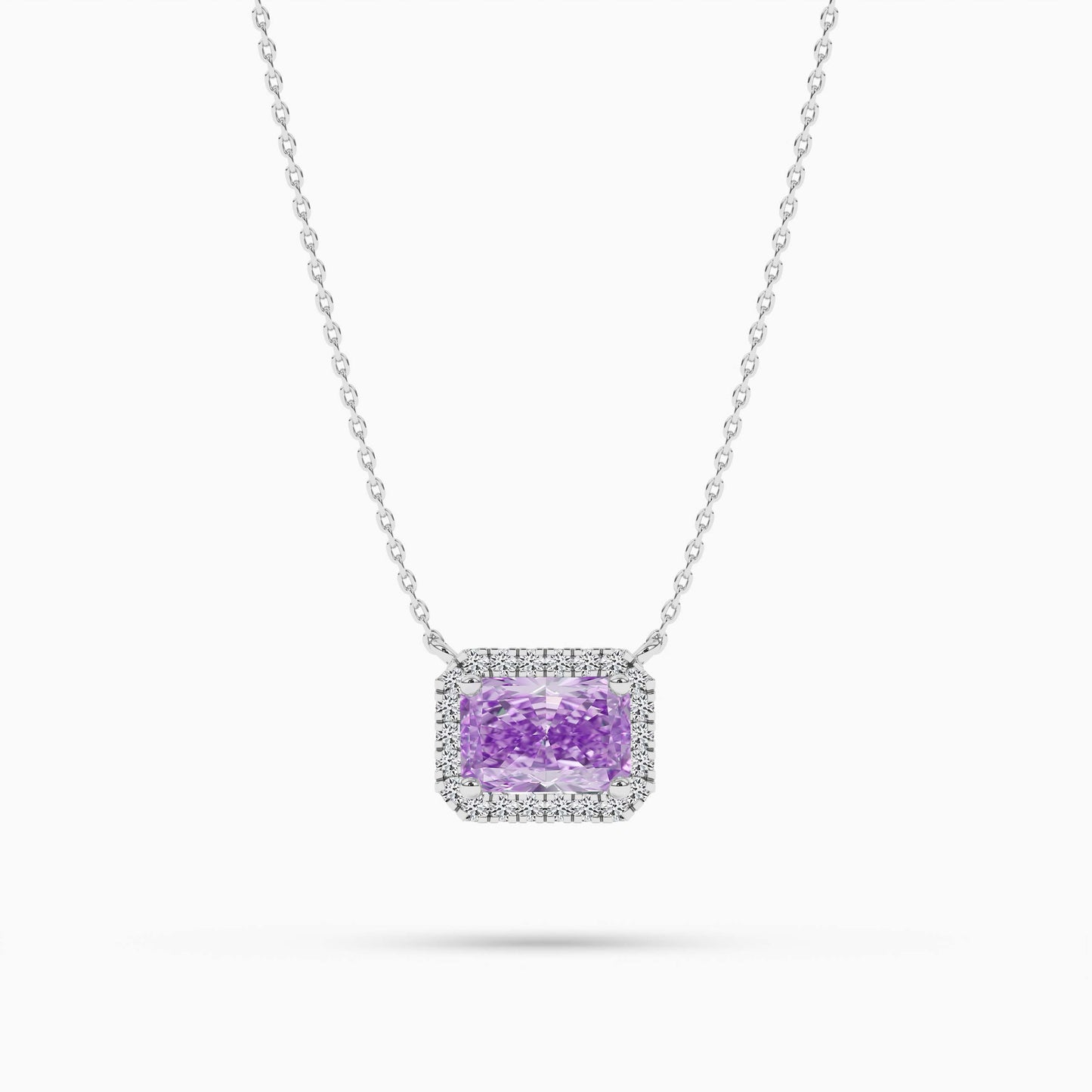 Purple diamond necklace