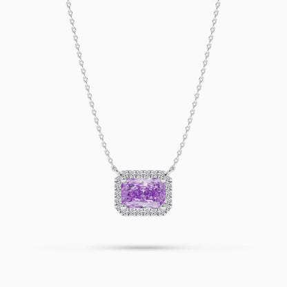 Purple diamond necklace