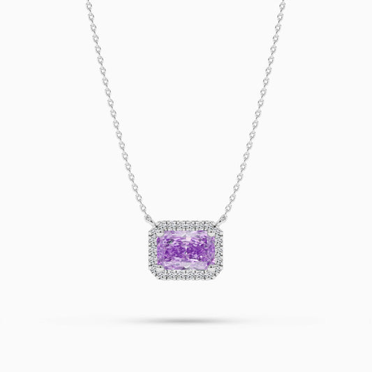 Purple diamond necklace