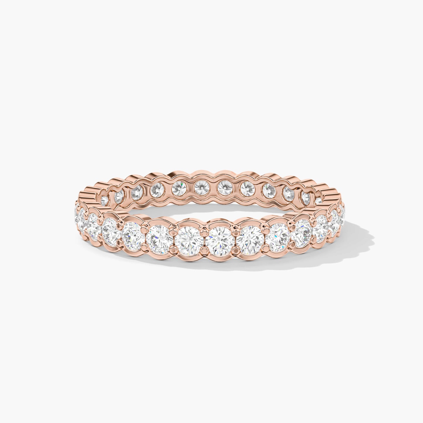 Diamond Eternity Band Gold Plated