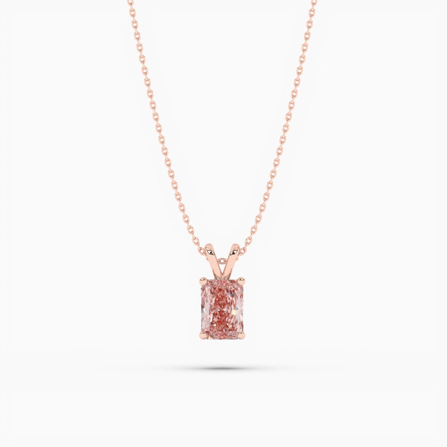 Caratiro Orange Diamond Solitaire Pendant rose plated