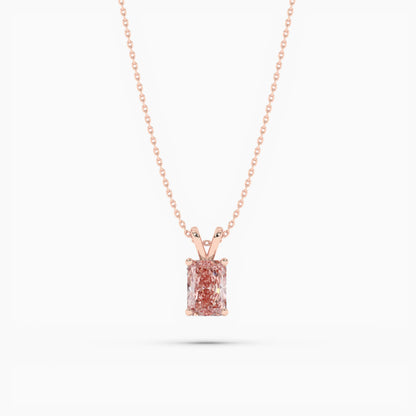 Caratiro Orange Diamond Solitaire Pendant rose plated