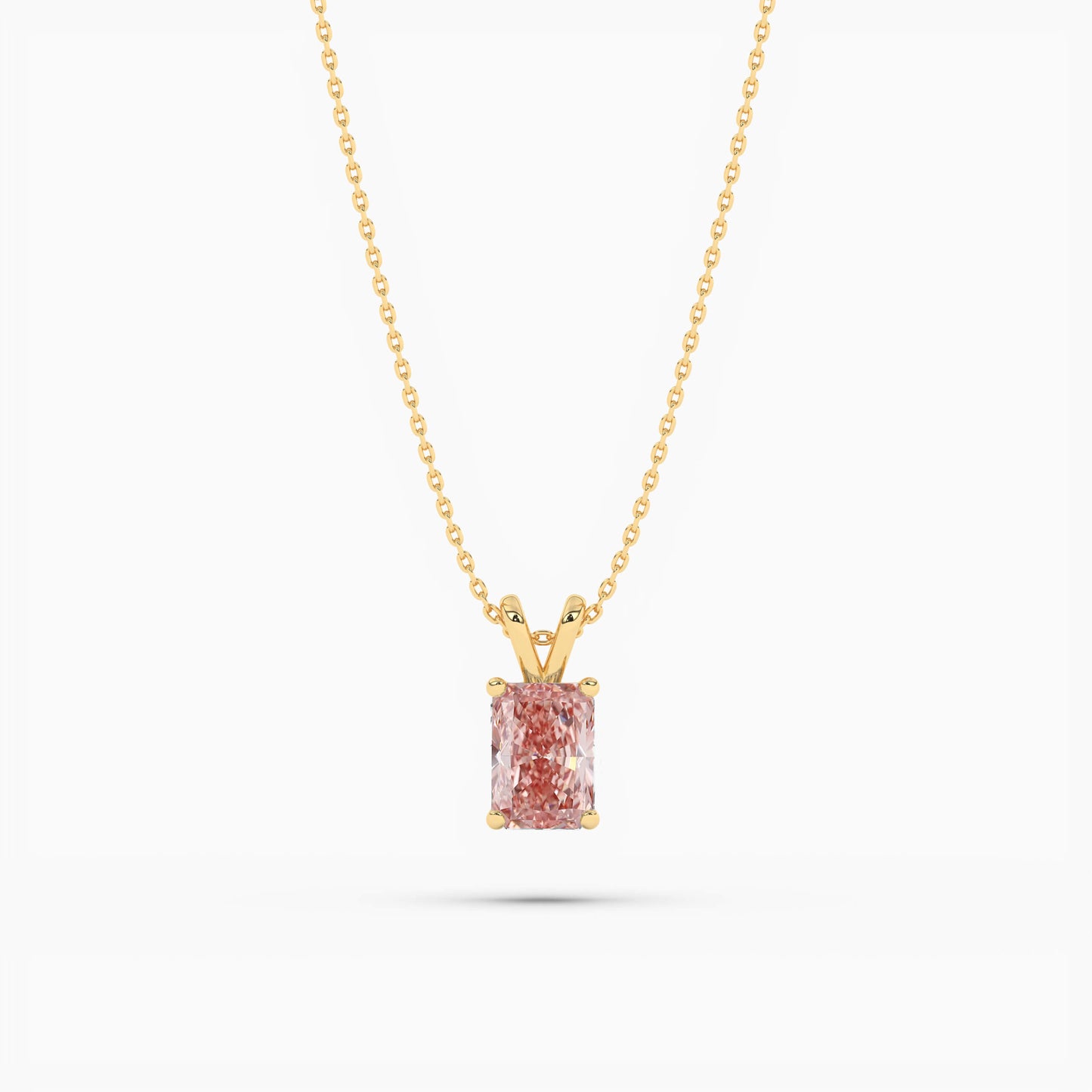 Caratiro Orange Diamond Solitaire Pendant yellow plated