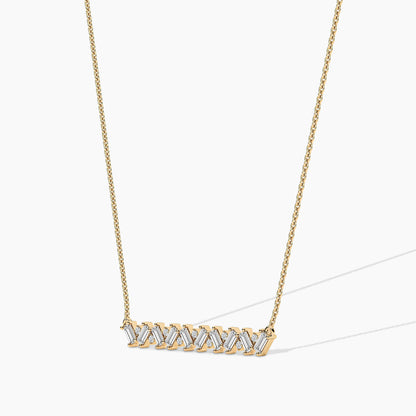 Mixed Shape Silver Diamond Necklace