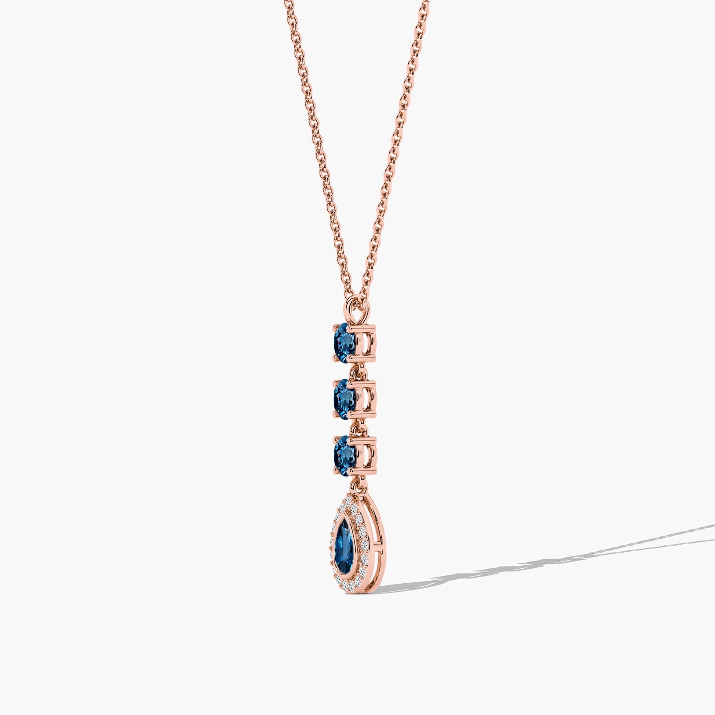 Pear shape water drop necklace