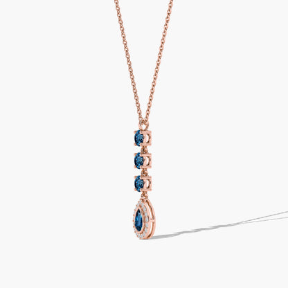 Pear shape water drop necklace