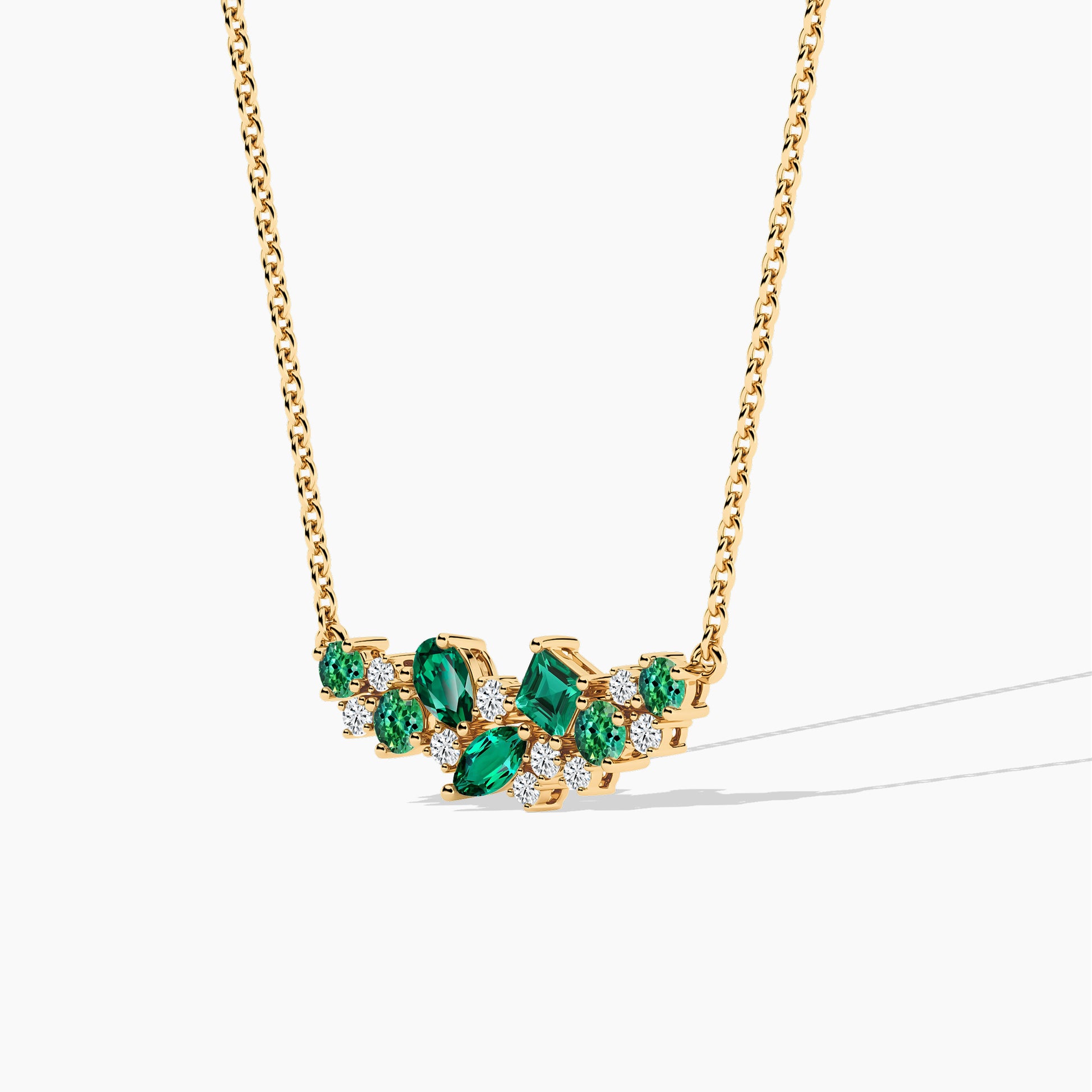 green and silver necklace