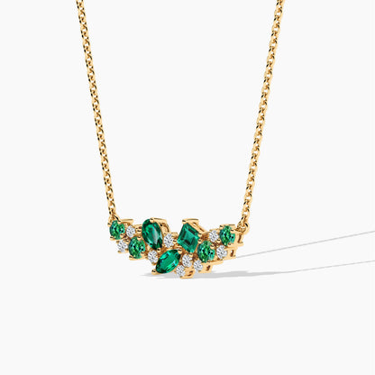 green and silver necklace