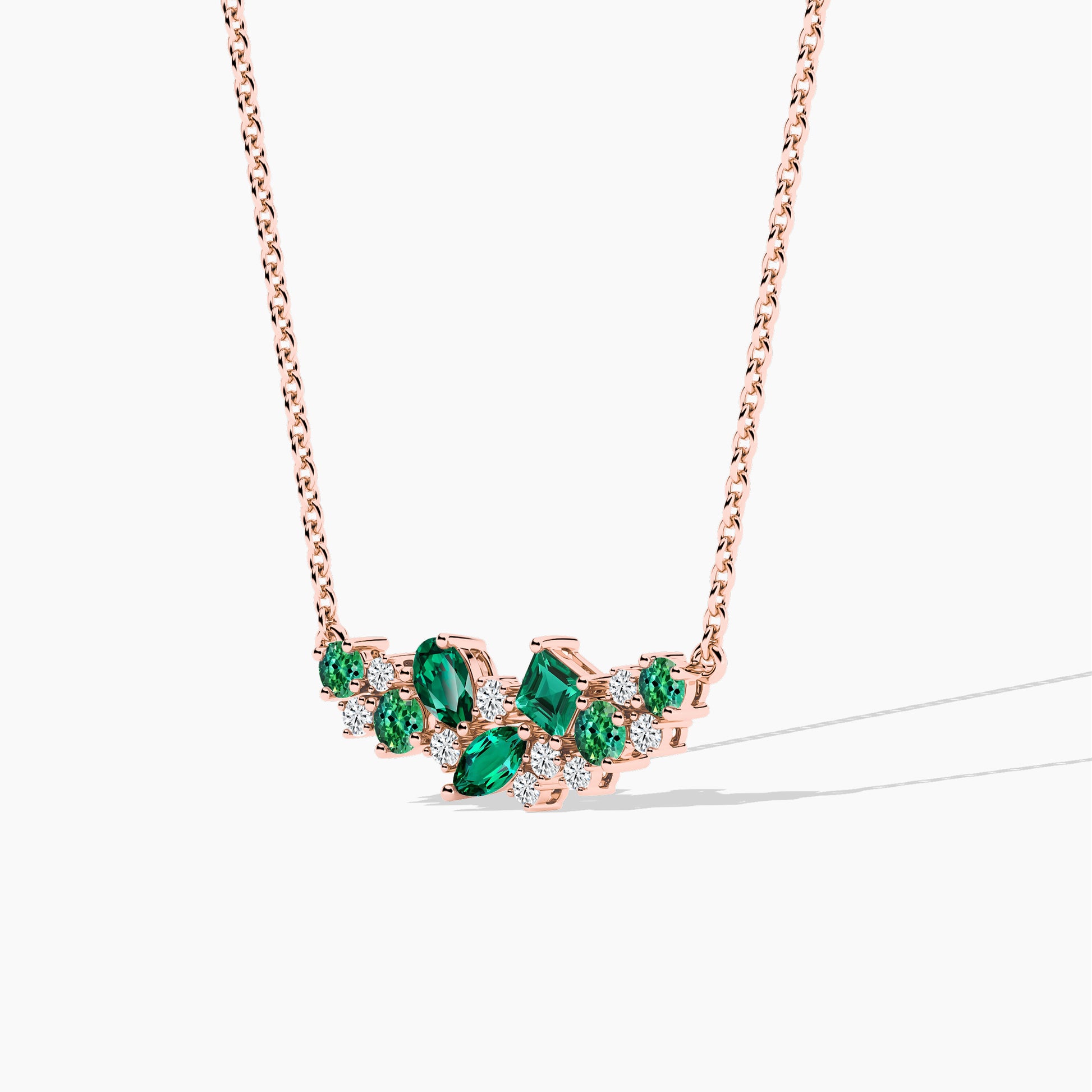green and silver necklace