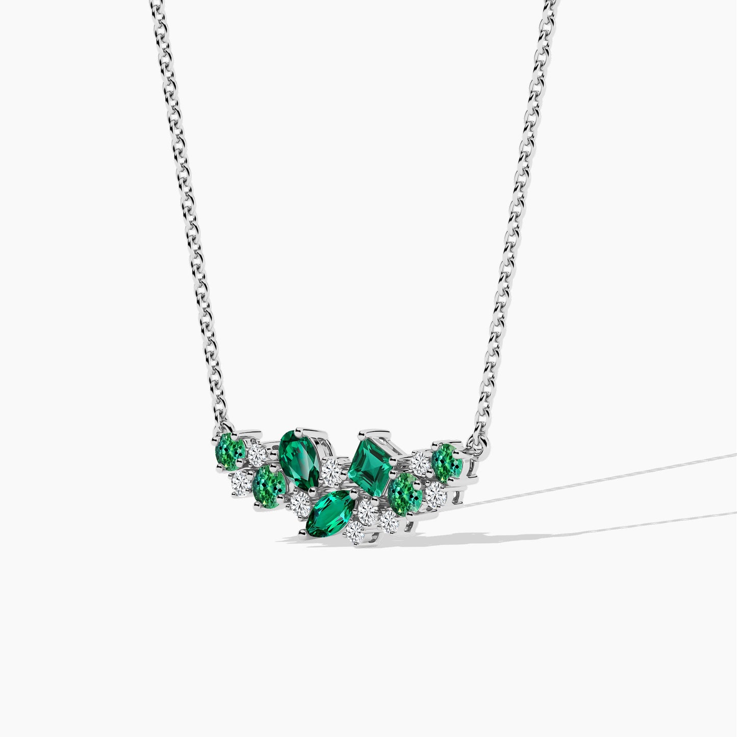 green and silver necklace