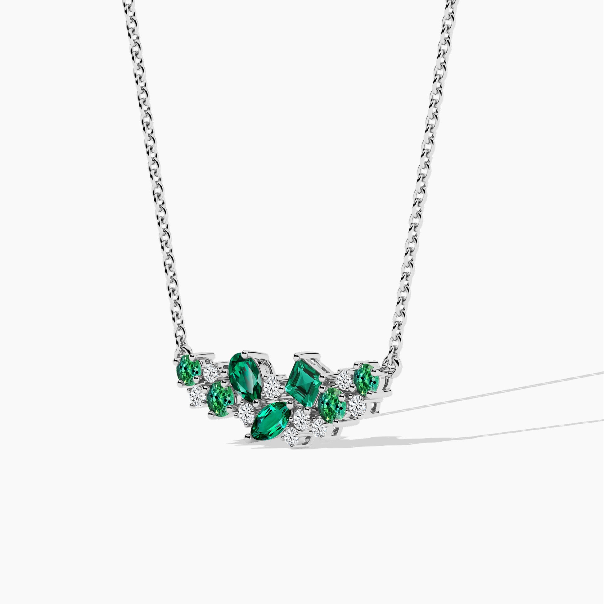 green and silver necklace