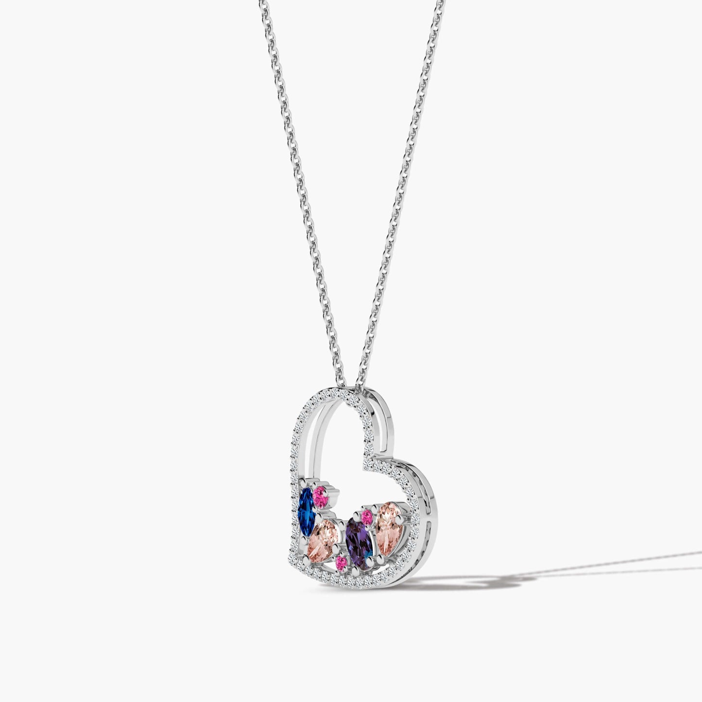 gemstone silver necklace