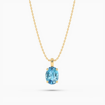 yellow plated solitaire pendant