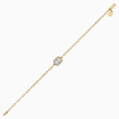 paperclip chain with center diamond piece