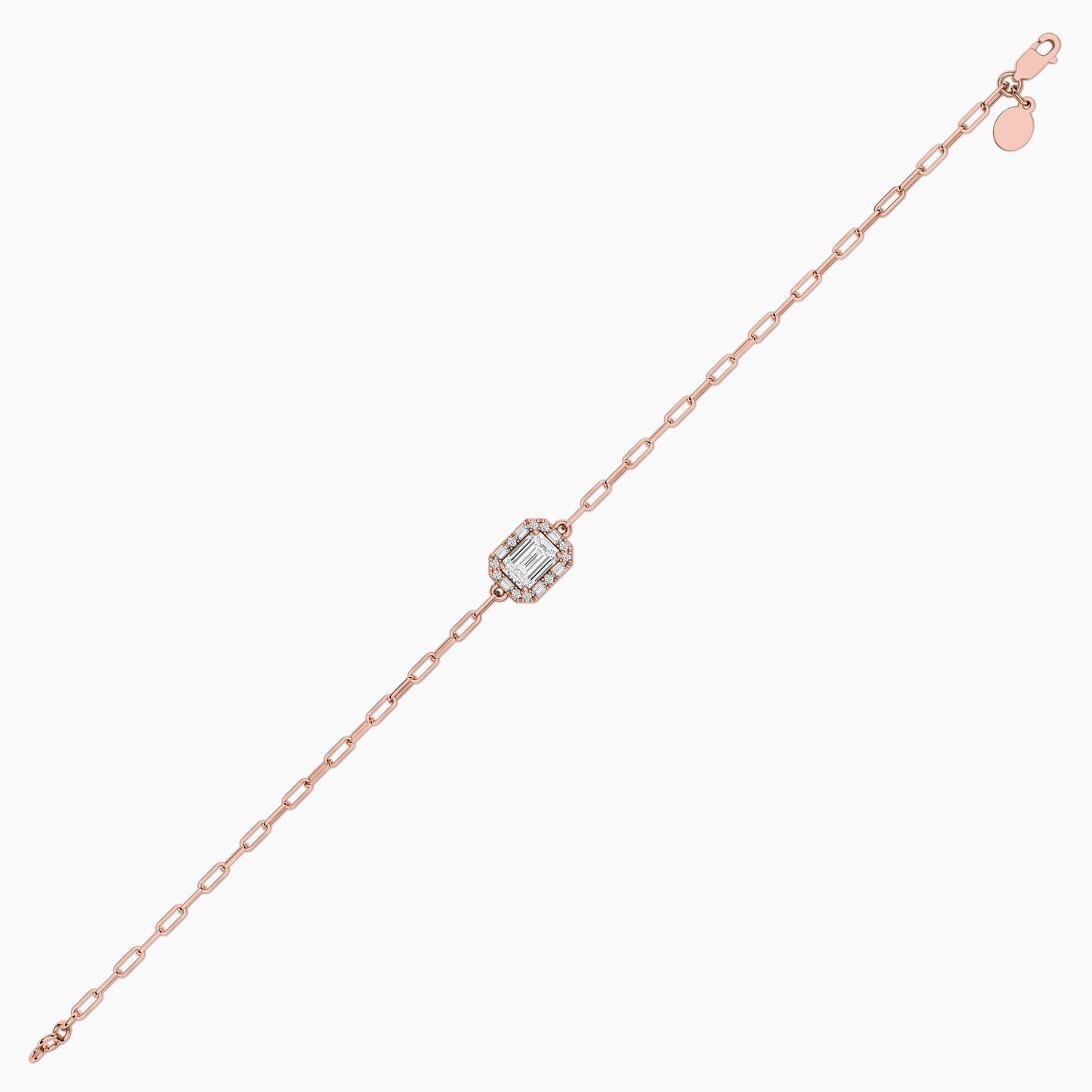 paperclip chain bracelet rose gold