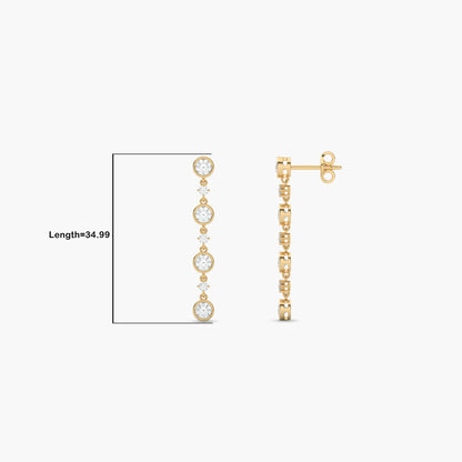 Diamond drop earrings