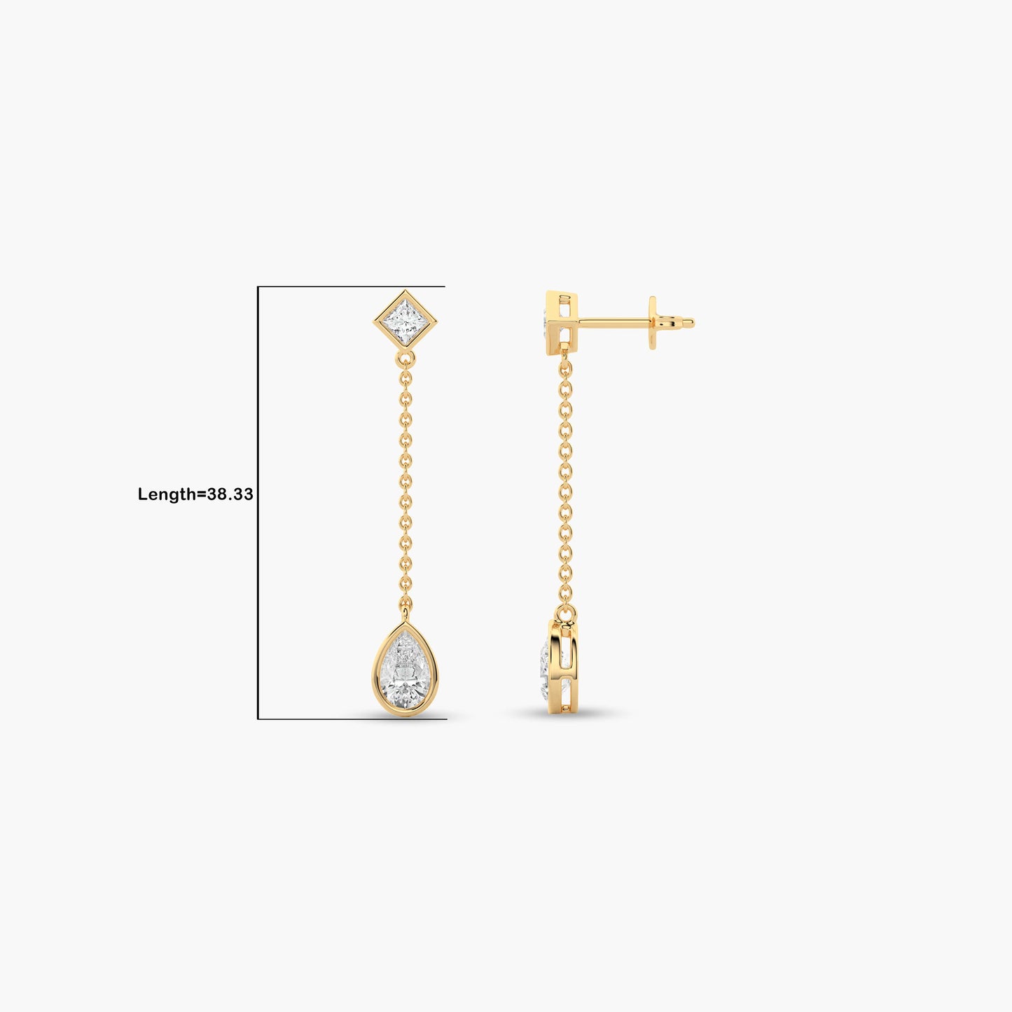 Silver drop earrings