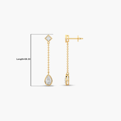 Silver drop earrings