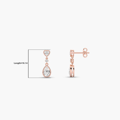 Stud Drop Earrings