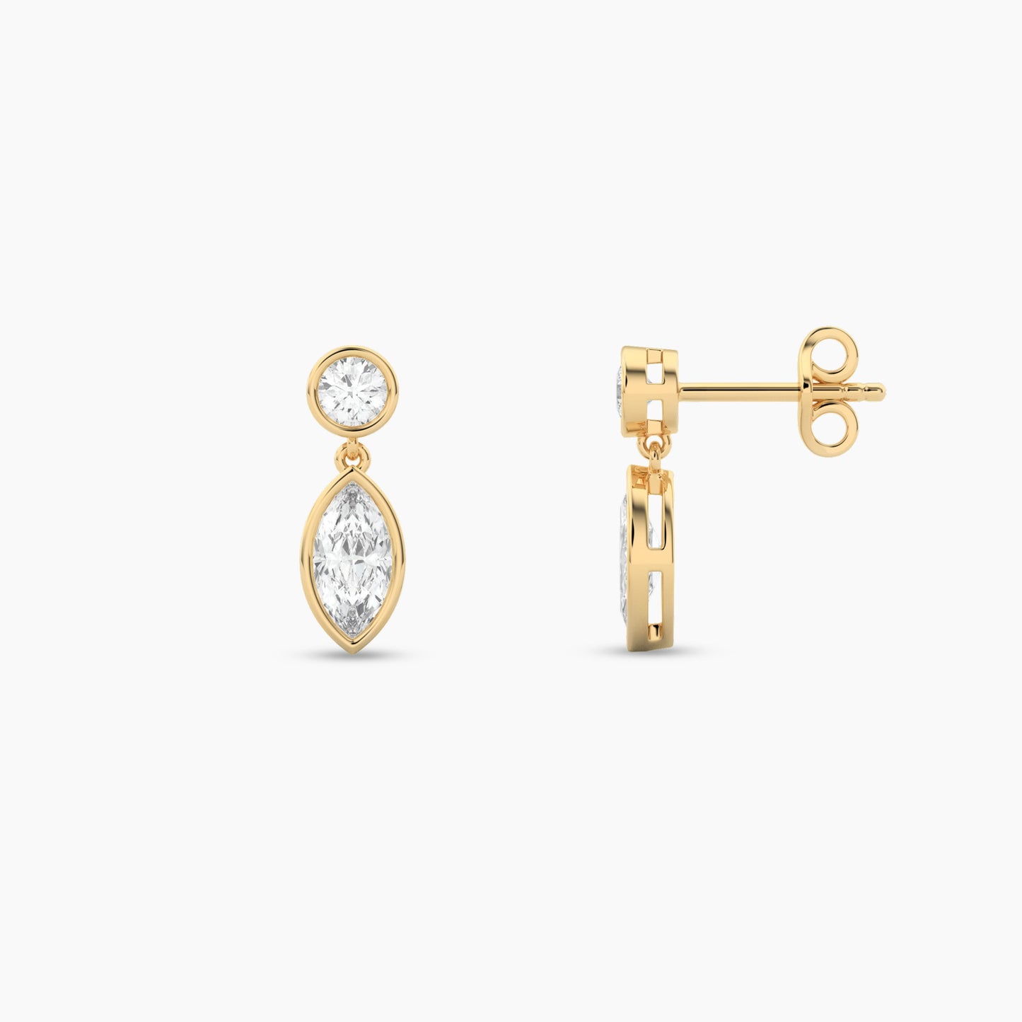 pure silver drop earrings