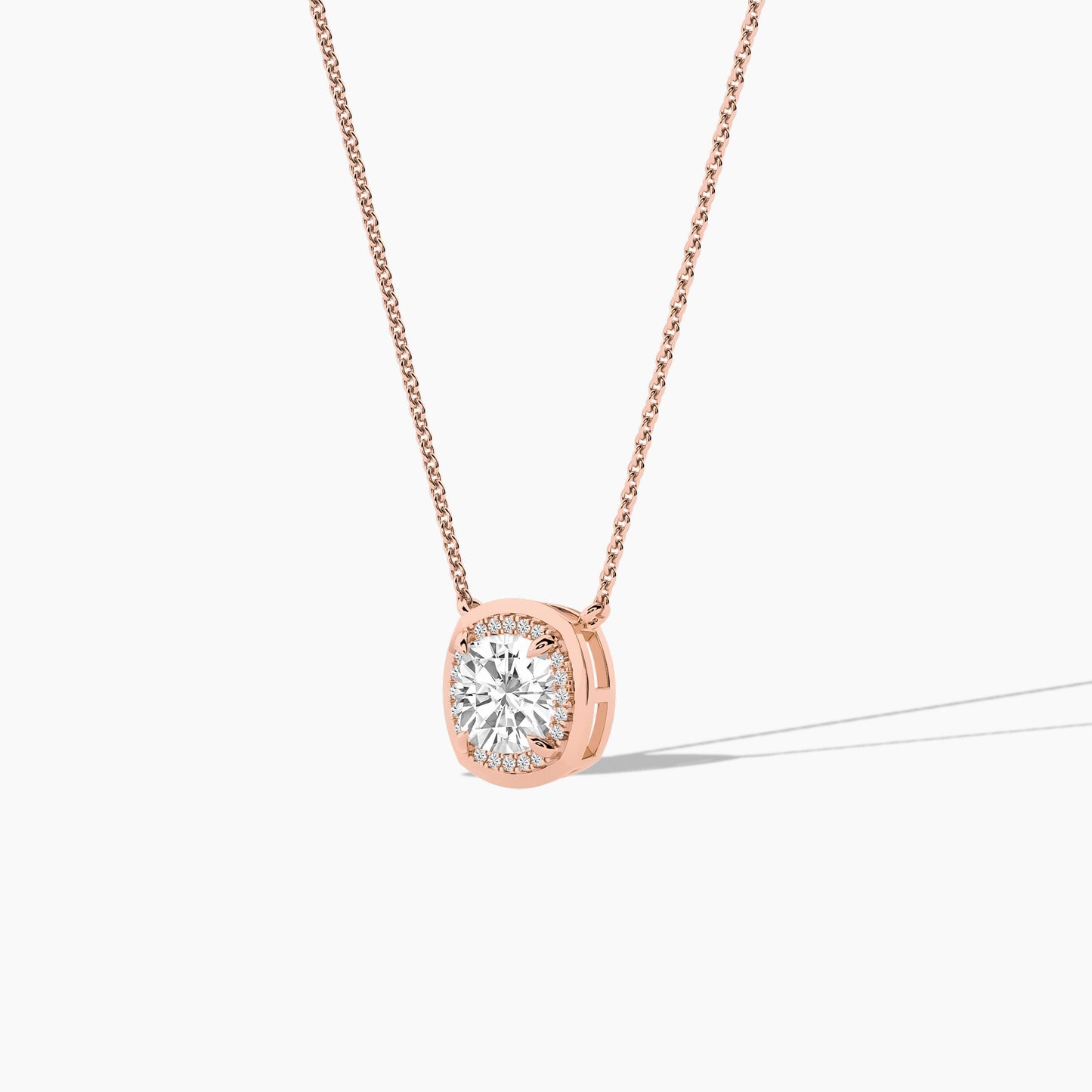 Cushion Diamond Silver Pendant for Women