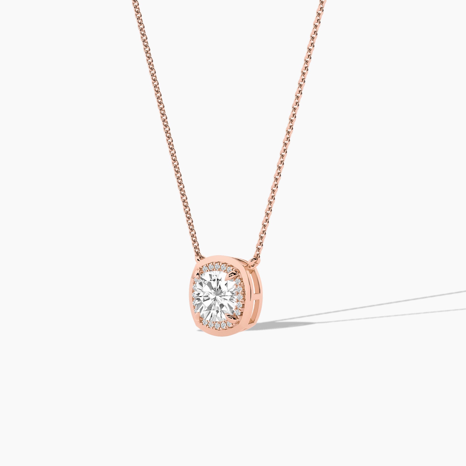 Cushion Diamond Silver Pendant for Women