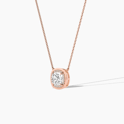 Cushion Diamond Silver Pendant for Women