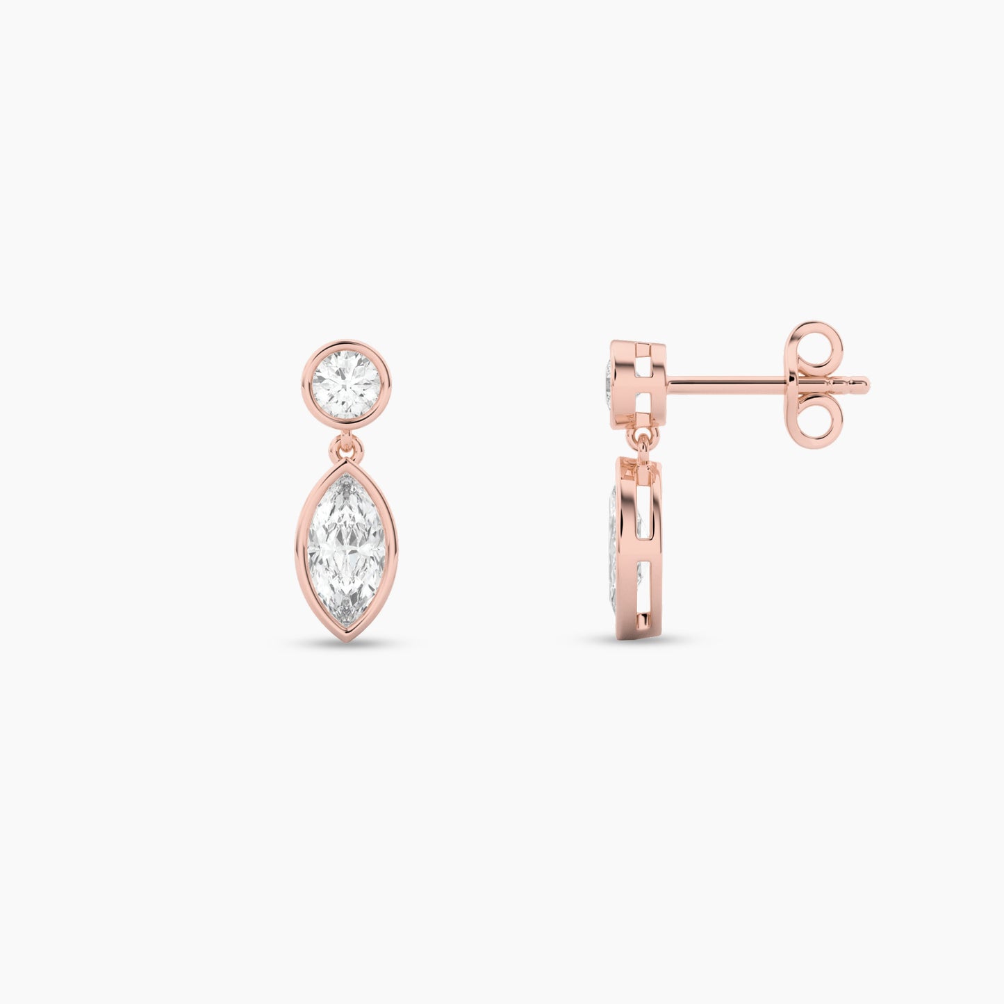 pure silver drop earrings