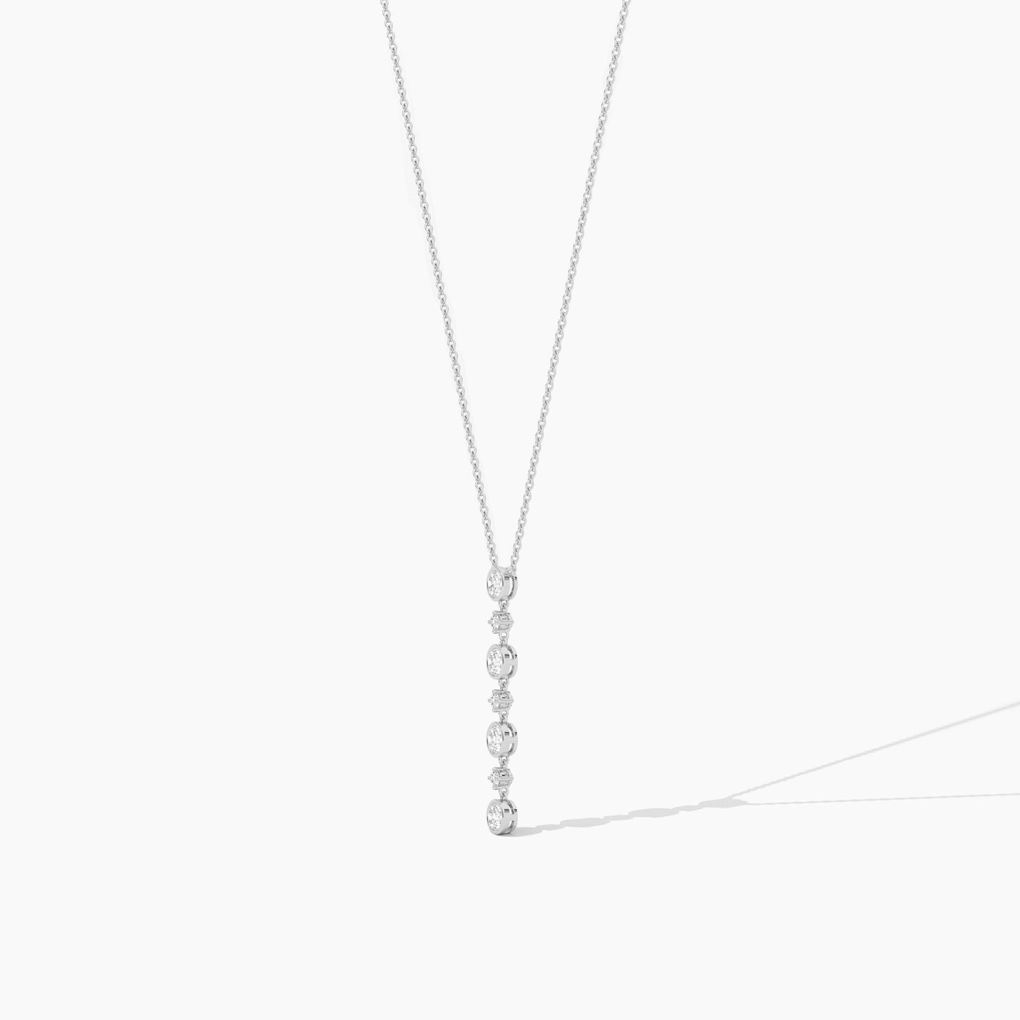 silver diamond necklace womens