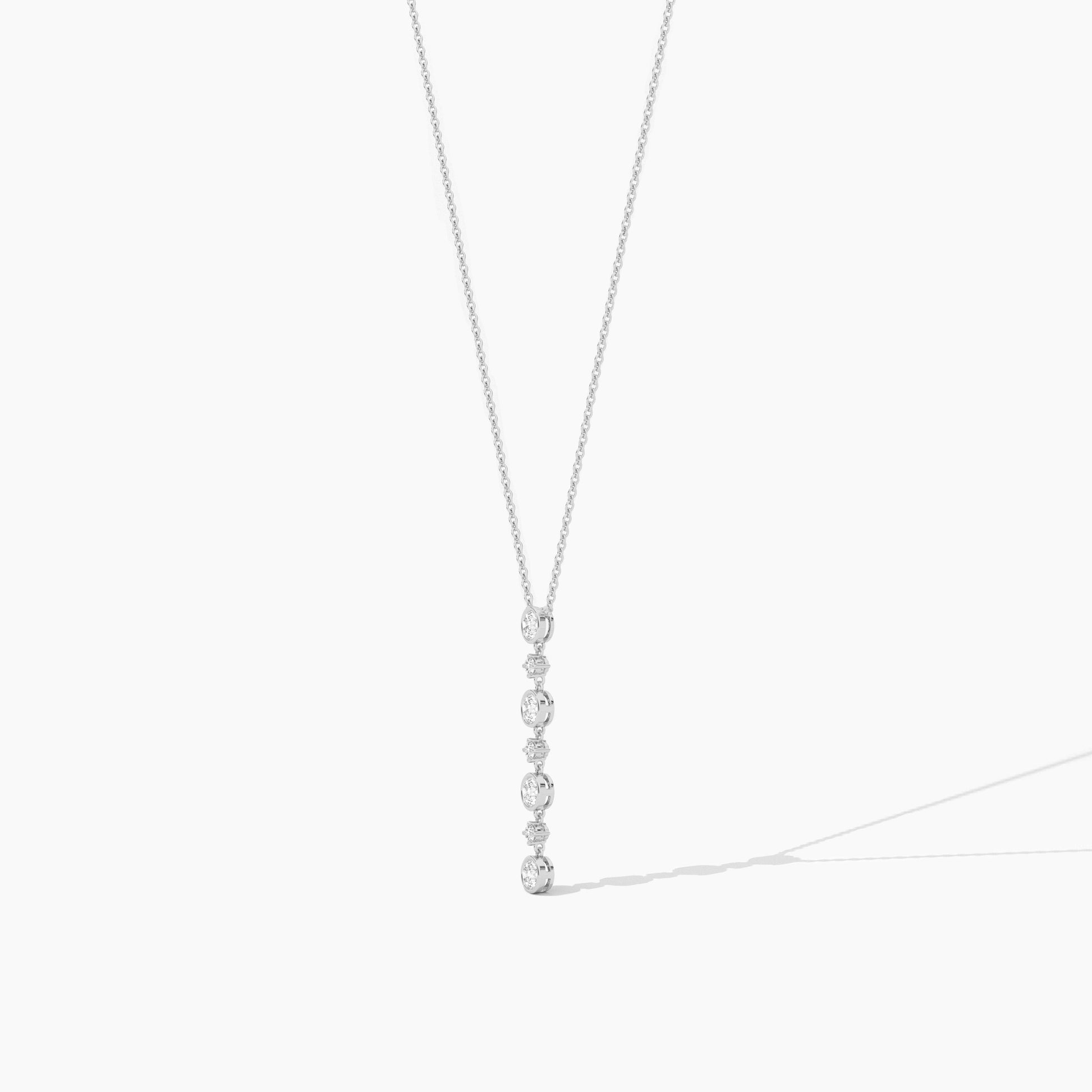 silver diamond necklace womens