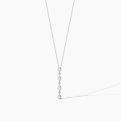 silver diamond necklace womens