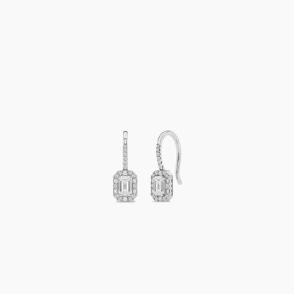 small diamond hoop earrings​