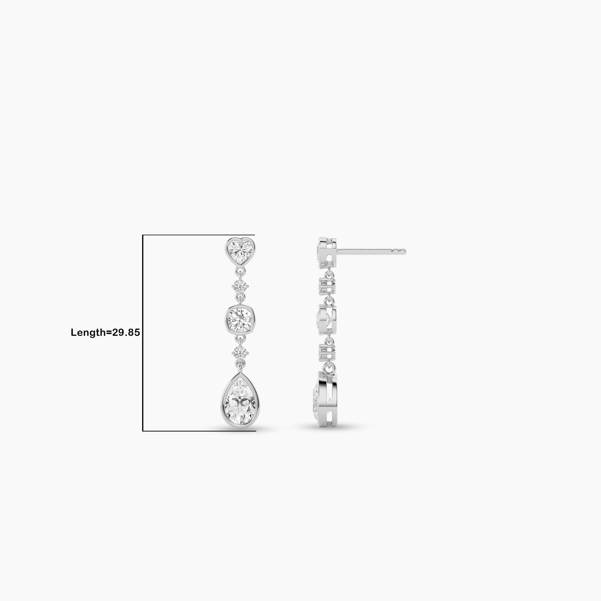 silver diamond earrings