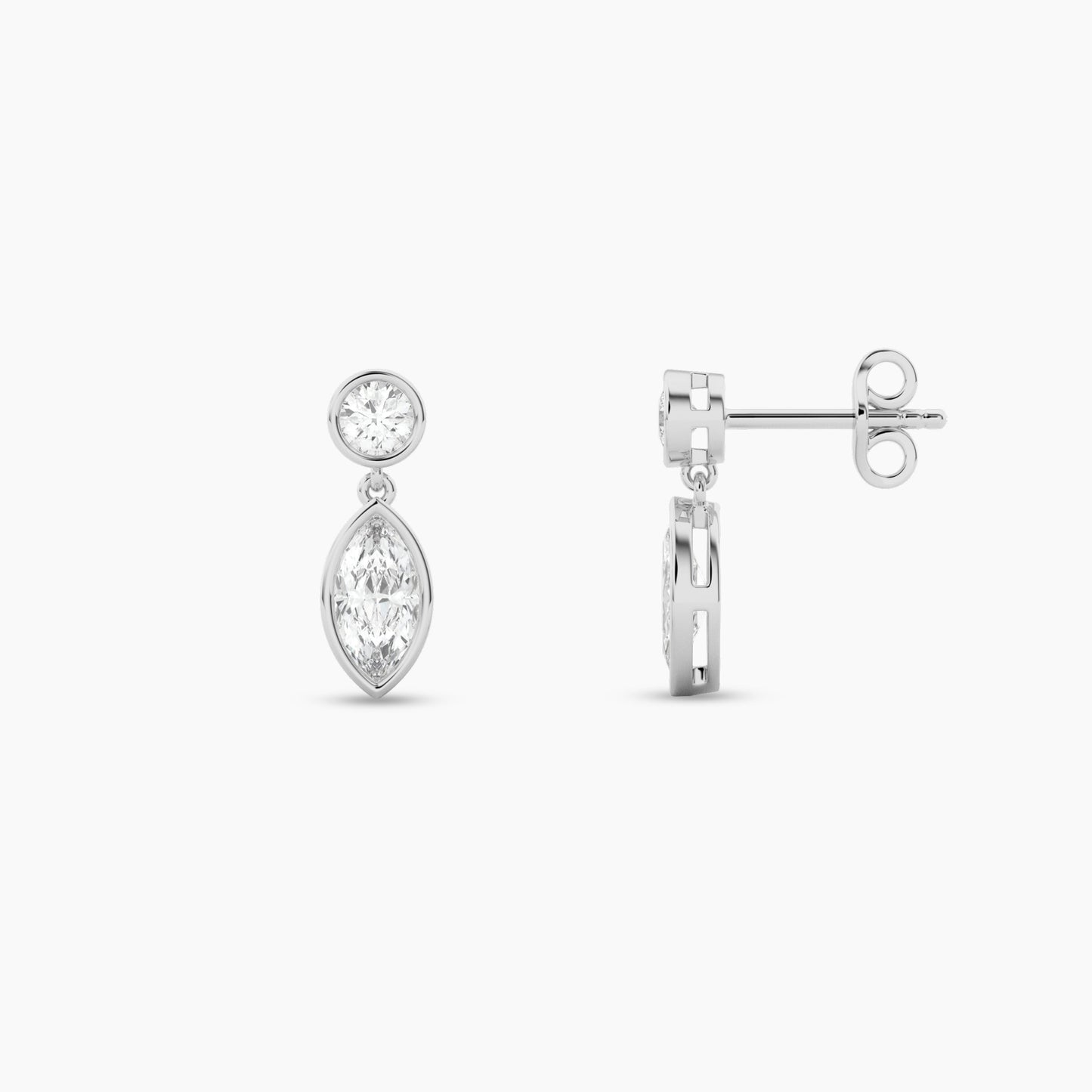 silver drop earrings