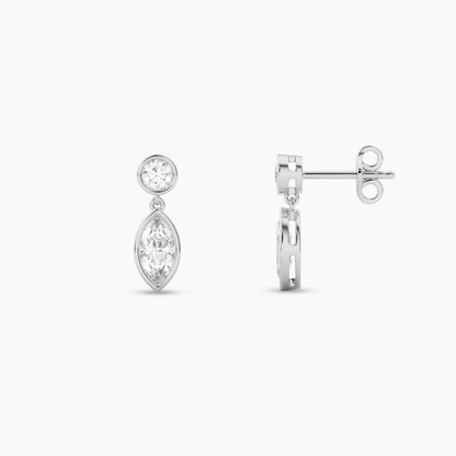 silver drop earrings