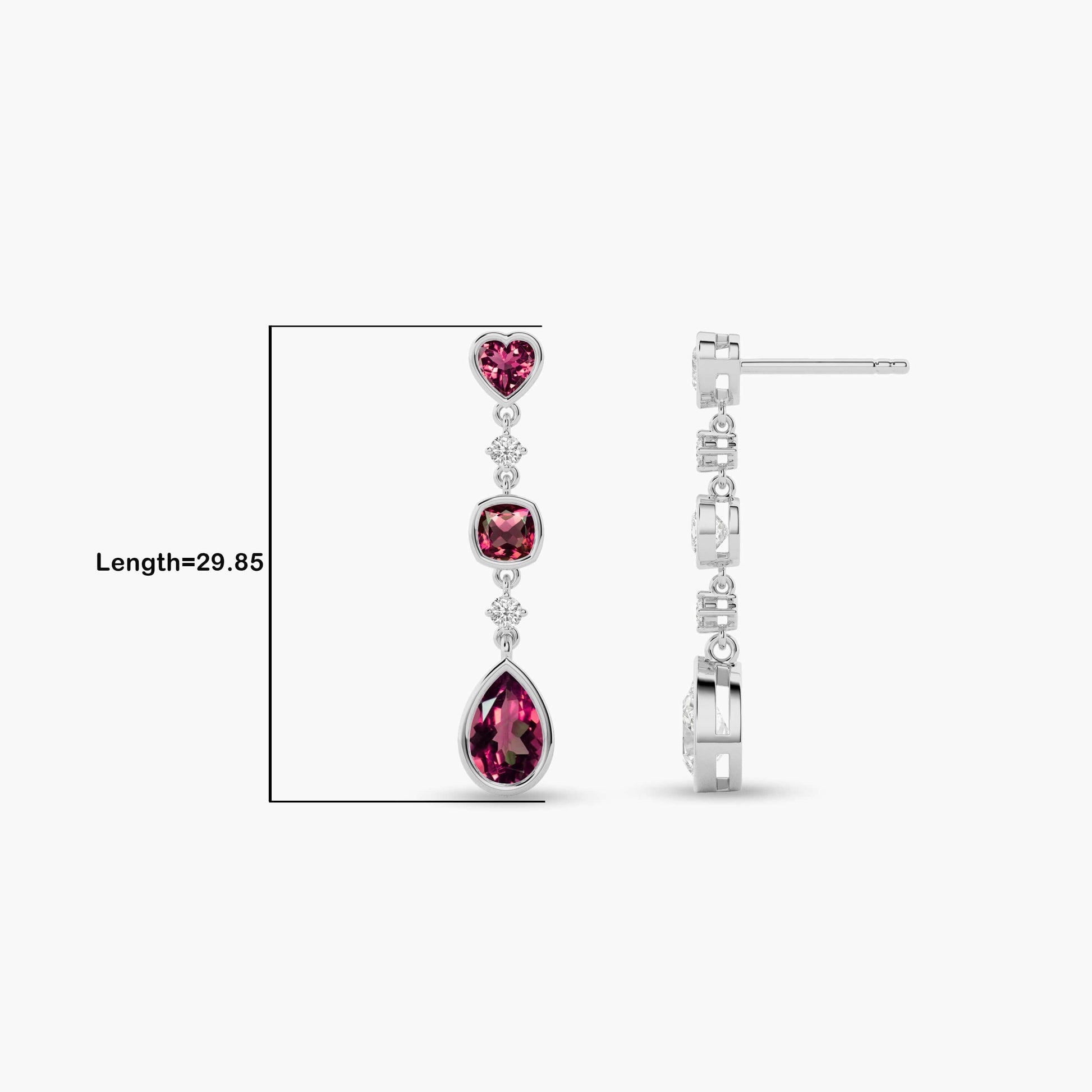 Ruby diamond earrings