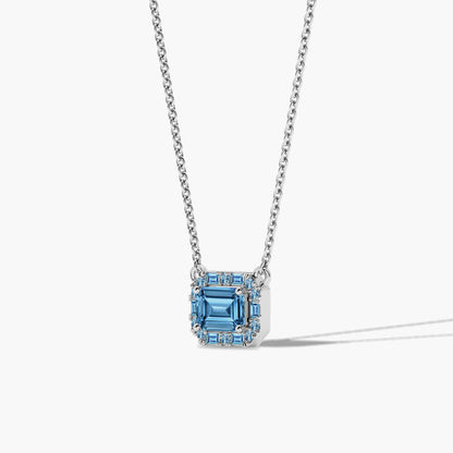 blue silver necklace