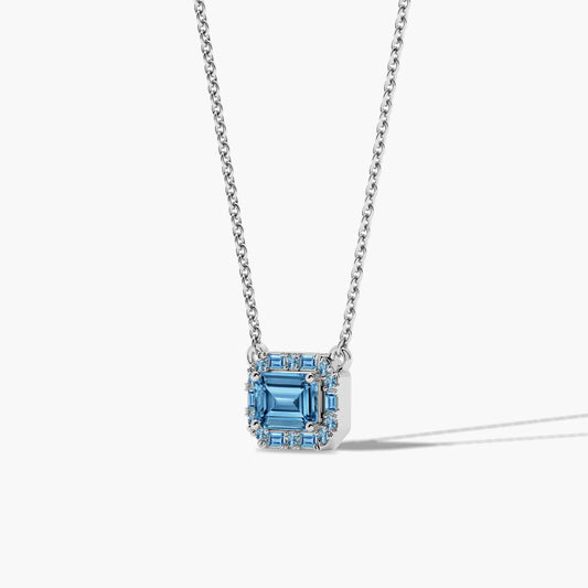 blue silver necklace