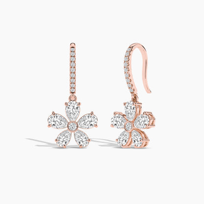 Silver drop earrings for her